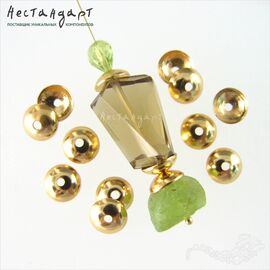 Чашечки для бусин Simple Gold Plated 6х2 мм