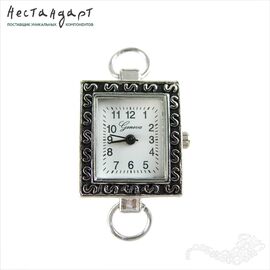 Основа для изготовления часов Geneva L-76 White Silver 28x20 мм