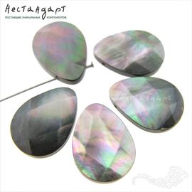 Перламутр натуральный с огранкой Briolette Drop 15х20 мм