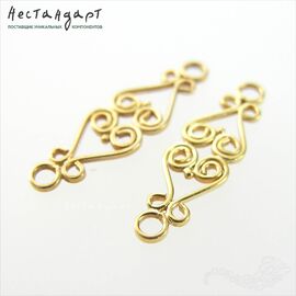 Коннектор Twins Vermeil Sterling Silver 25х8мм
