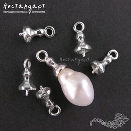 Концевик со штифтом Bright Silver Plated 11 мм