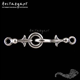 Замок-крючок Knightly Lily Silver Plated 32 мм