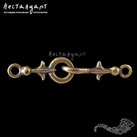 Замок-крючок Knightly Lily Patina Bronze 32 мм