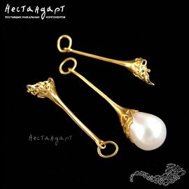 Подвеска со штифтом Elvish Vermeil Sterling Silver 31х8 мм