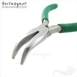 Длинногубцы изогнутые рифленые с возвратной пружиной 130 мм