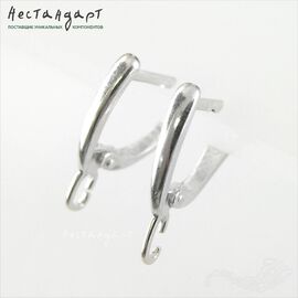 Швензы Brevità Sterling Silver 17х2,5 мм (пара)