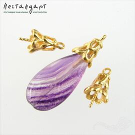 Концевик со штифтом Waterfall Vermeil Sterling Silver 13 мм