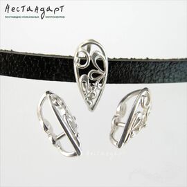 Бейл-держатель для кулона Gocce Sterling Silver 14х6 мм