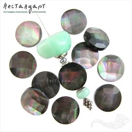 Перламутр натуральный с огранкой Meringue 15х4 мм