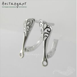 Швензы Elvish Sterling Silver Rhodium Plated 19x6 мм (пара)