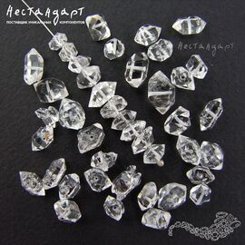 Кварц натуральный прозрачный Herkimer Diamond 3-5 мм (уп. 10 шт.)