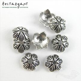 Чашечки для бусин Ninfea Sterling Silver 7х3 мм