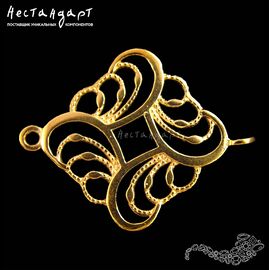 Коннектор Riddle Vermeil Sterling Silver 24,5х18 мм