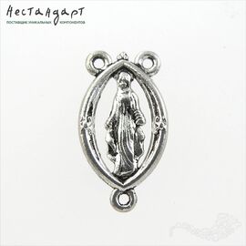 Коннектор-медальон для розария Rosary Medallion 24х13 мм