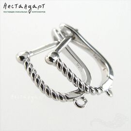 Швензы Tress Sterling Silver Rhodium Plated 19 мм (пара)