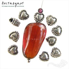 Бусина Antique Heart Sterling Silver 4,5 мм