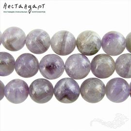 Аметист натуральный гладкий Chevron 14 мм