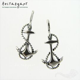 Подвеска-коннектор Nautical Anchor Sterling Silver 24 мм