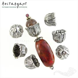 Чашечки для бусин Bluebell Sterling Silver 10х8 мм