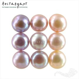 Жемчуг натуральный полусверленный Lavender Pink 8 мм (пара)