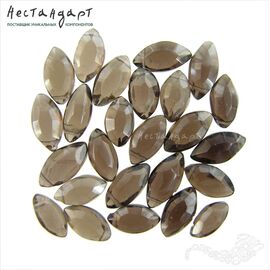 Кварц натуральный дымчатый Rauchtopaz Briolette Marquise 9-10 мм (уп. 5 шт.)