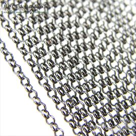 Цепочка Rolo Gun Black 2 мм