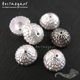 Чашечки для бусин Acorn Silver Plated 10х6 мм