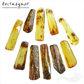 Янтарь натуральный с огранкой Stick Cut 46-58 мм