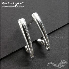 Швензы Plank Sterling Silver 17х3 мм (пара)