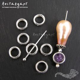 Бусина-рамка Belt Sterling Silver 7х3 мм