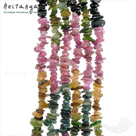 Турмалин натуральный галтовка (нить ок. 10 см)