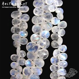 Лунный камень натуральный Tear 8-9,5 мм (3 шт)