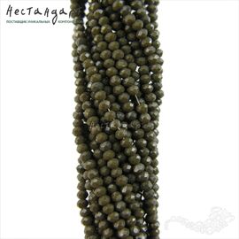 Хрустальная бусина Savana 3х2 мм (нить 42 см)