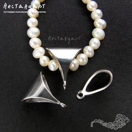 Бейл-держатель для кулона Suprematism Sterling Silver Rhodium Plated 13х11 мм