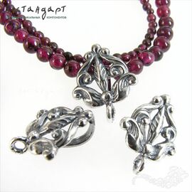 Бейл-держатель для кулона Lily Silver Plated 17х14 мм