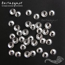 Чашечки для бусин Smooth Sterling Silver 3x1 мм (10 шт)