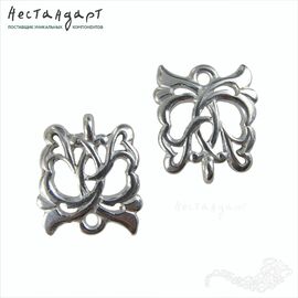 Коннектор Monogram Sterling Silver Rhodium Plated 10х11,5 мм
