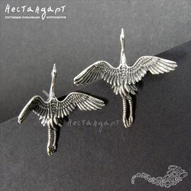 Основы для пусет Flying Cranes Sterling Silver 19х21,5 мм (пара)