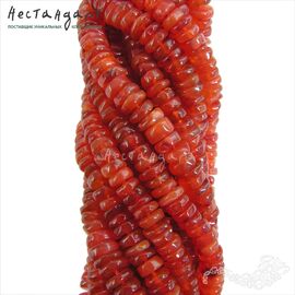 Сердолик натуральный рондель 5-6 мм (нить 18 см)