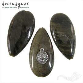 Обсидиан натуральный 39х20 мм