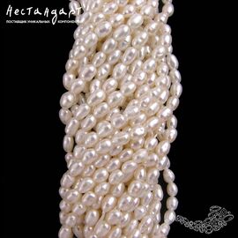 Жемчуг натуральный Precious Rice 5-7 мм (нить 35 см)