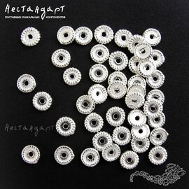 Бусина-спейсер Layer Sterling Silver 6х2 мм