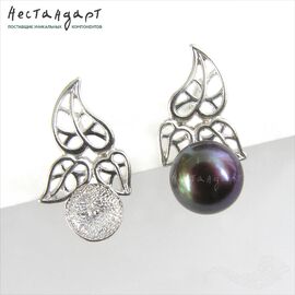 Швензы Grappolo Sterling Silver Rhodium Plated 17x10 мм (пара)