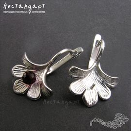 Швензы Ginkgo Biloba Sterling Silver 21x17 мм (пара)