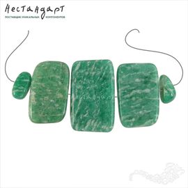 Амазонит натуральный гладкий Rectangle (уп. 5 шт.)