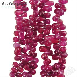 Корунд-рубин натуральный Drop 7-8 мм