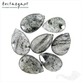 Кварц натуральный с включениями Briolette Tear 12-14 мм