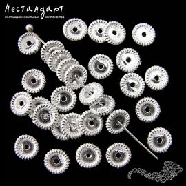 Бусина-спейсер Layer Sterling Silver 8х2 мм