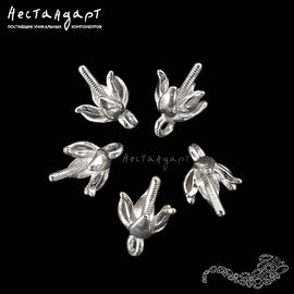 Концевик со штифтом Sonnette Sterling Silver 8х5 мм