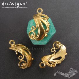 Концевик со штифтом Peacock Vermeil Sterling Silver 18 мм